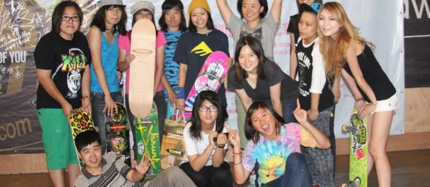 Girls contest in Woodward Beijing 女子滑板比赛
